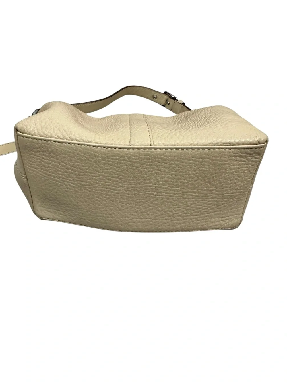 Coach Beige Grained Leather Pochette‎ Bag